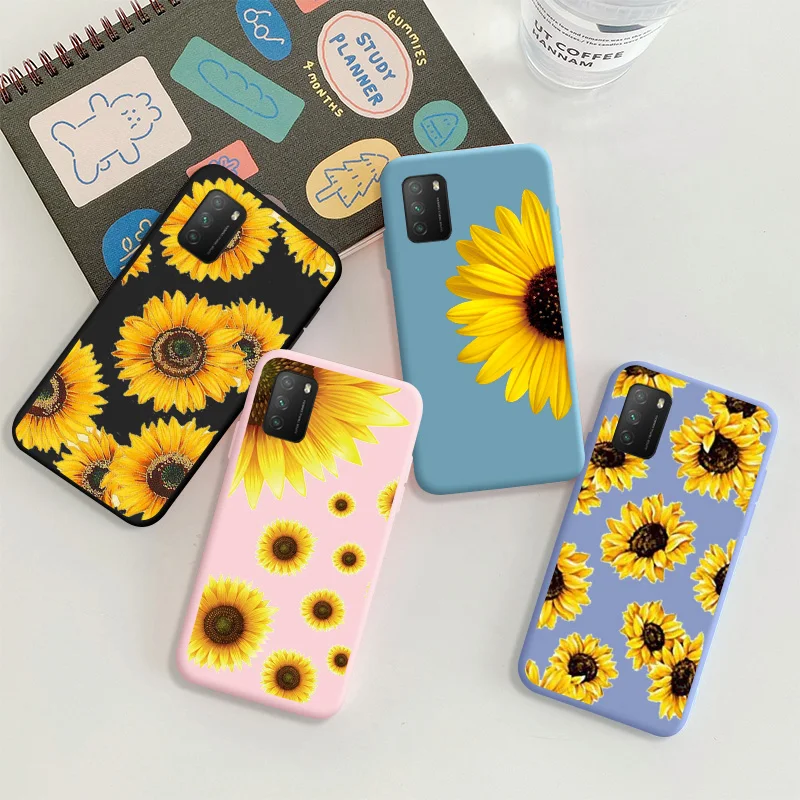 

Chrysanthemum For Xiaomi POCO M3 Protective Shell Silicone Soft Shell Phone Case Candy Casing Case Fashion Silicone