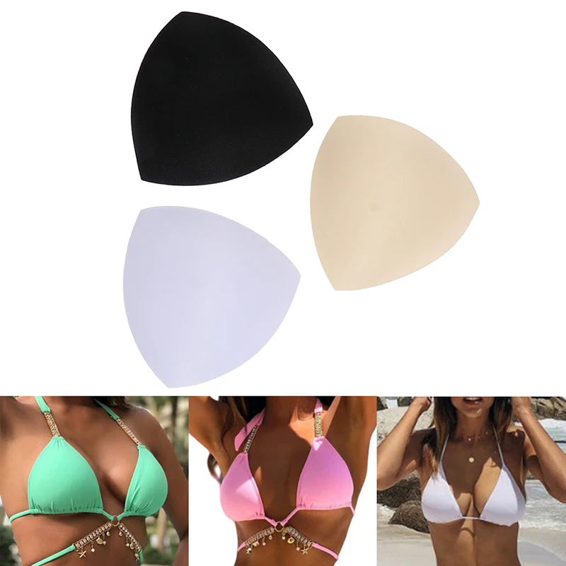 

Swimsuit Padding Inserts Women Clothes Accessories Foam Triangle Sponge Pads Chest Cups Breast Bra Bikini Inserts Chest Pad