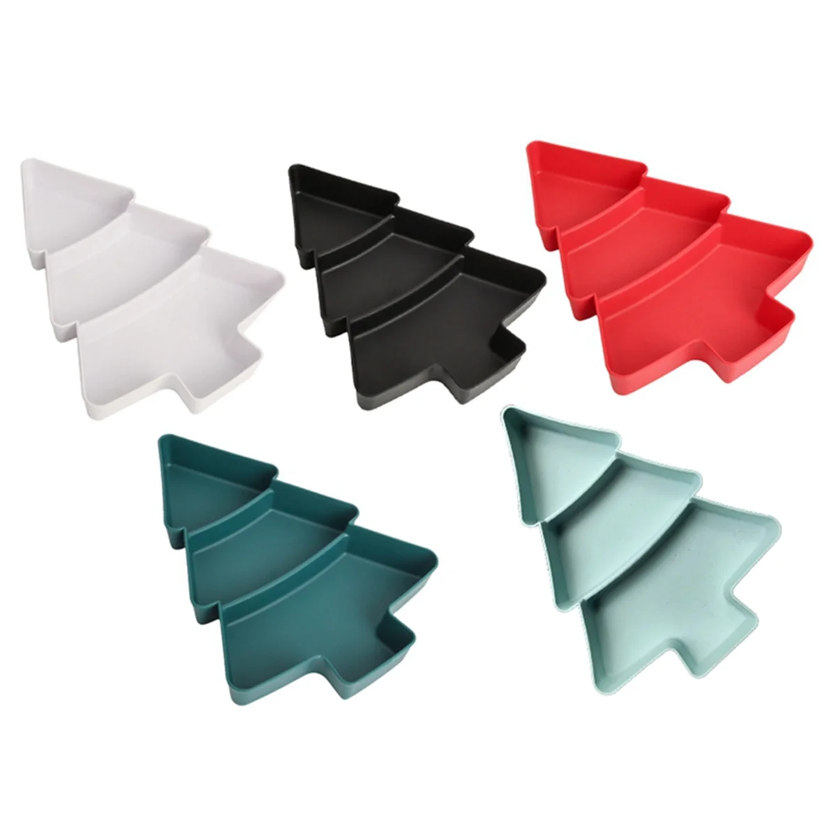 Пластиковые подносы для закусок в виде рождественской елки блюдца десертов