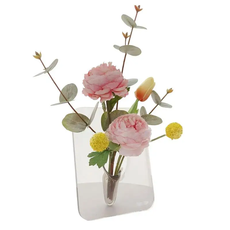 

Clear Book Vase Picture Frame Vase For Flowers Artistic And Cultural Flavor Book Flower Vase Clear Cute Bookshelf Decor For
