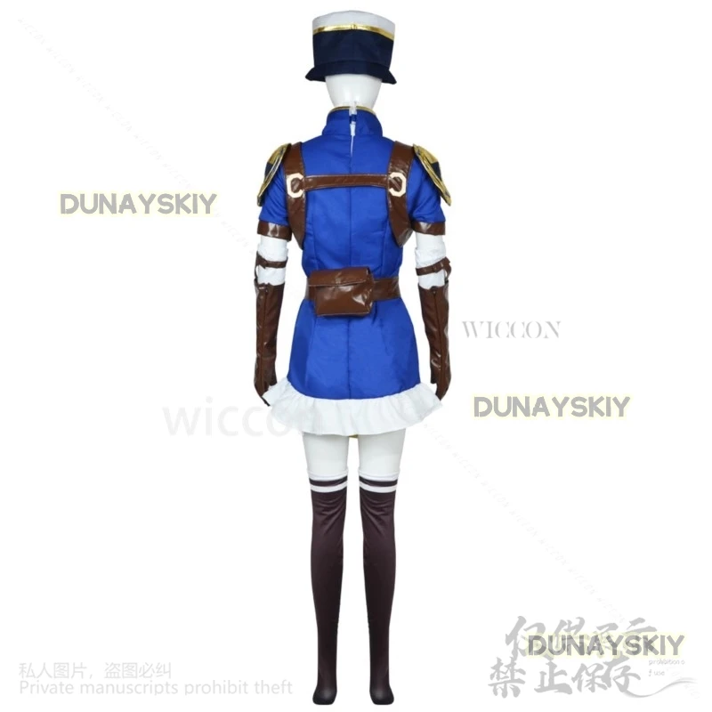 Кейтлин Кирамман Косплей Аниме Игра Ло Шериф Пилтовера Костюм Хэллоуин