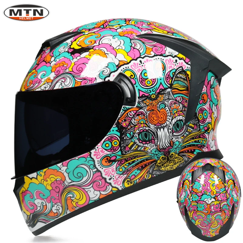 Мотоциклетный шлем на все лицо для мужчин и женщин | Автомобили мотоциклы