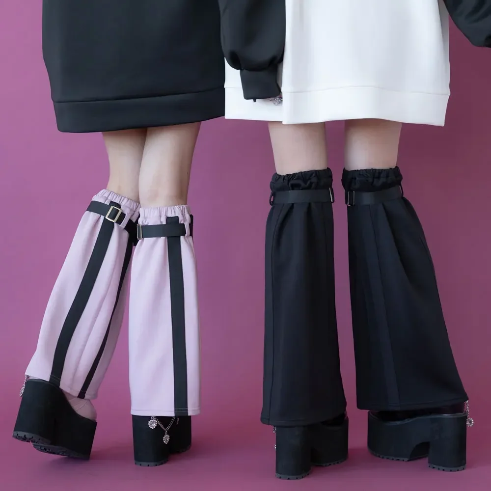 Японские носки до середины икры с цветными блоками узкие свободные длинные