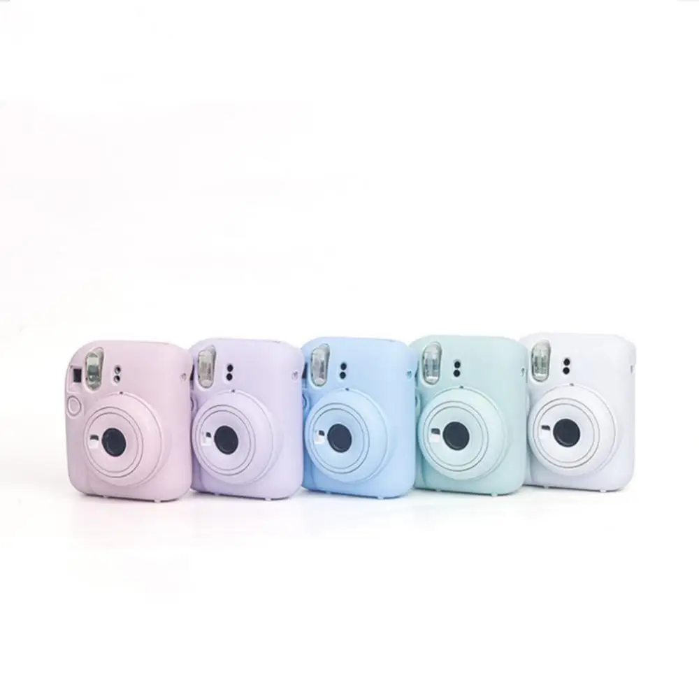 

For Fujifilm Instax Mini12 Polaroid Camera Silicone Case Protective Cover Candy Color Bag for Mini 12 Instant Camera Accessories