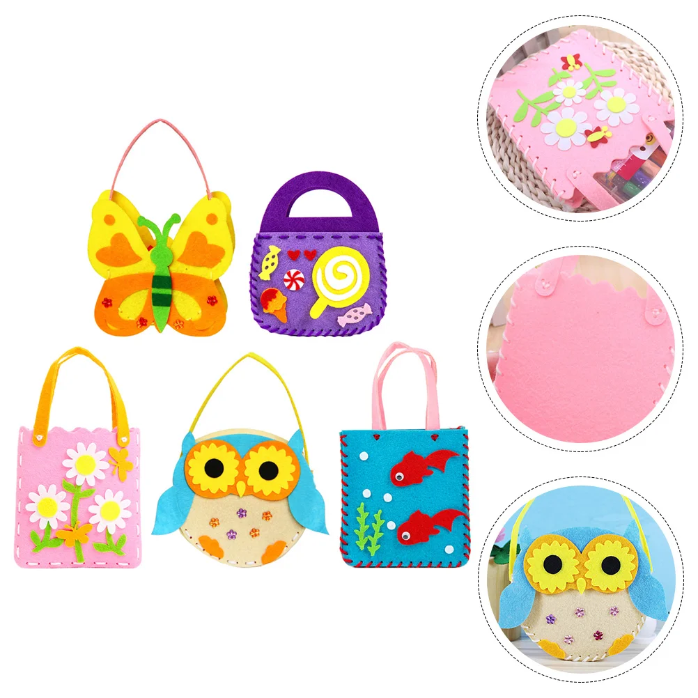 

Детская сумка для шитья, фетровая Нетканая сумка в виде животного, ручная сумка, товары первой необходимости, кошельки, сумочка для шитья, ко...