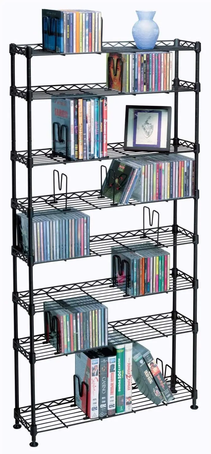 

Home 8-Tier Heavy Gauge Steel Wire Storage Shelving, Holds up to 440 CD or 264 Blu-Ray/Video Game Discs, Also Great for Organize