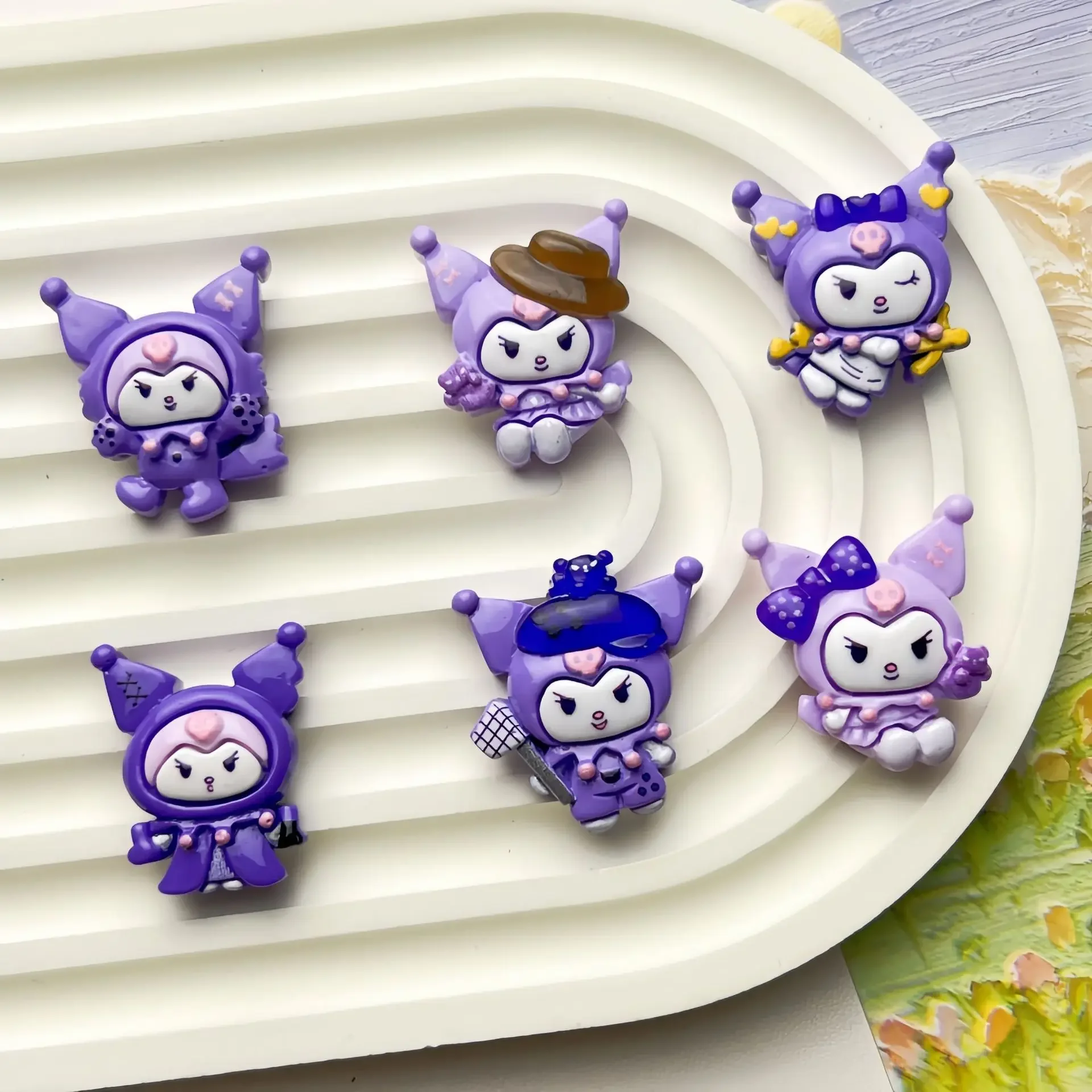 5 шт. Мультяшные блестящие фиолетовые Фотообои