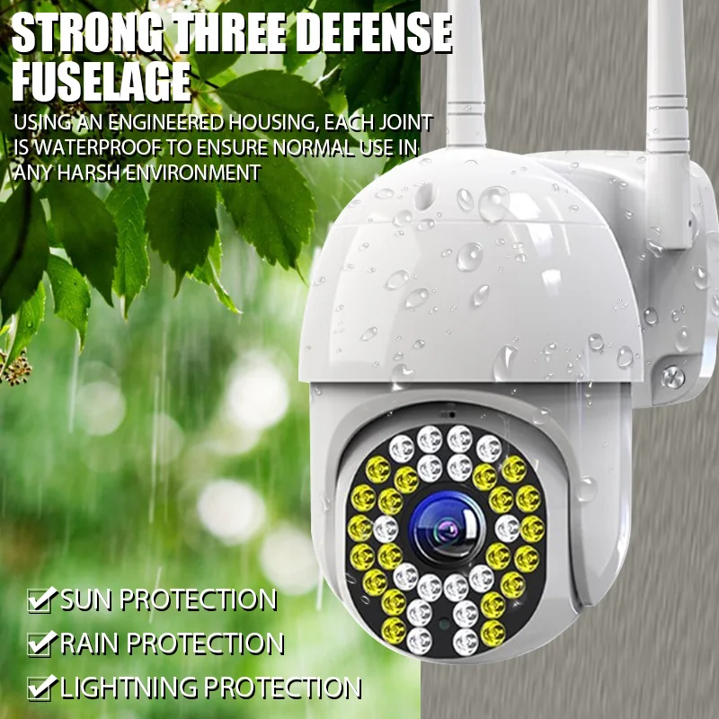 

2MP PTZ Wifi IP Camera Outdoor 4X Digital Zoom AI Human Detect Wireless Camera Audio 1080P Security CCTV Power Outage Camera