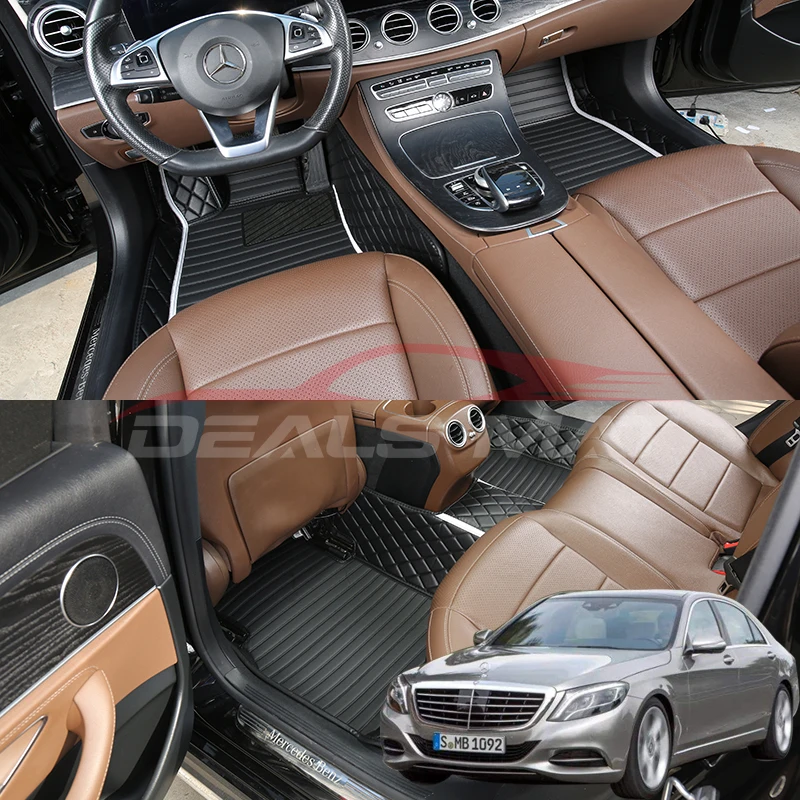 

Автомобильные коврики для Mercedes W222 2014 2015 2016 2017 роскошные кожаные наппа детали интерьера автомобильные коврики аксессуары
