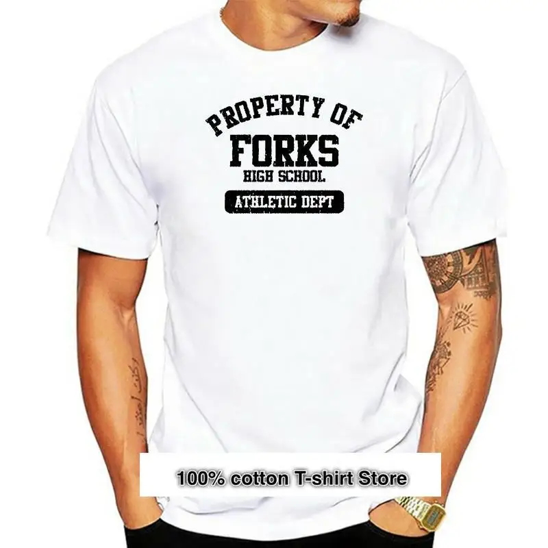 

Forks-Camiseta de escuela secundaria Crepúsculo, película, 4 colores, S-3XL