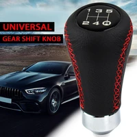 manual 5 speeds car universal shifter leather gear stick shift knob kit with hose bolt wrench modification accessories