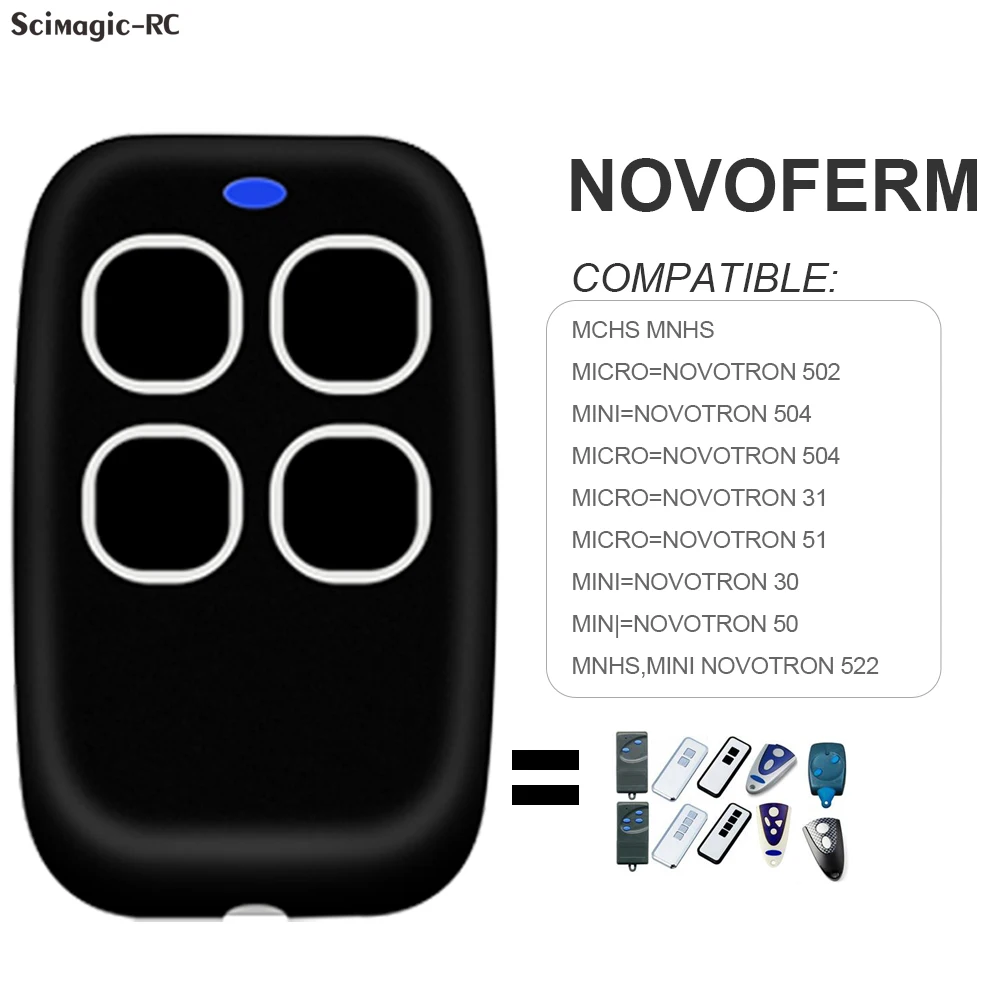 

for NOVOFERM NOVOTRON 502 512 522 524 Garage Door Remote Control NOVOFERM MHS43-2 NOVOTRON 302 304 MTR43-2 MCHS43-2 MNHS433
