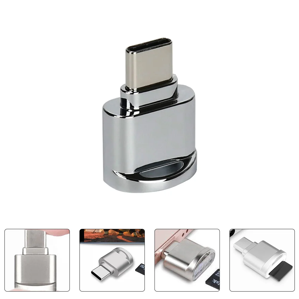 

Typec Card Reader Portable Type-C Versatile Phone Adapter Zinc Alloy Plug-in Disk SD