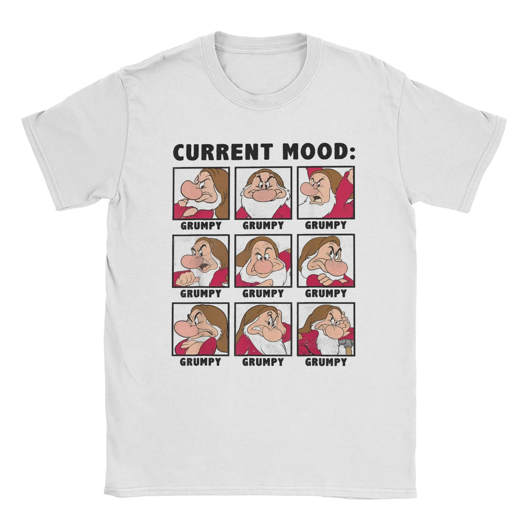 Футболка мужская с надписью Always Grumpy забавная тенниска из чистого хлопка круглым