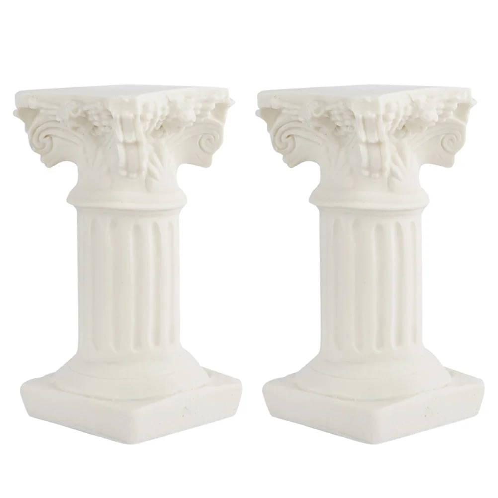 

Roman Pillar Greek Column Columns Statue Resin Decor Wedding Pillars Stand Holder Decorative Sculpture Statues White Home
