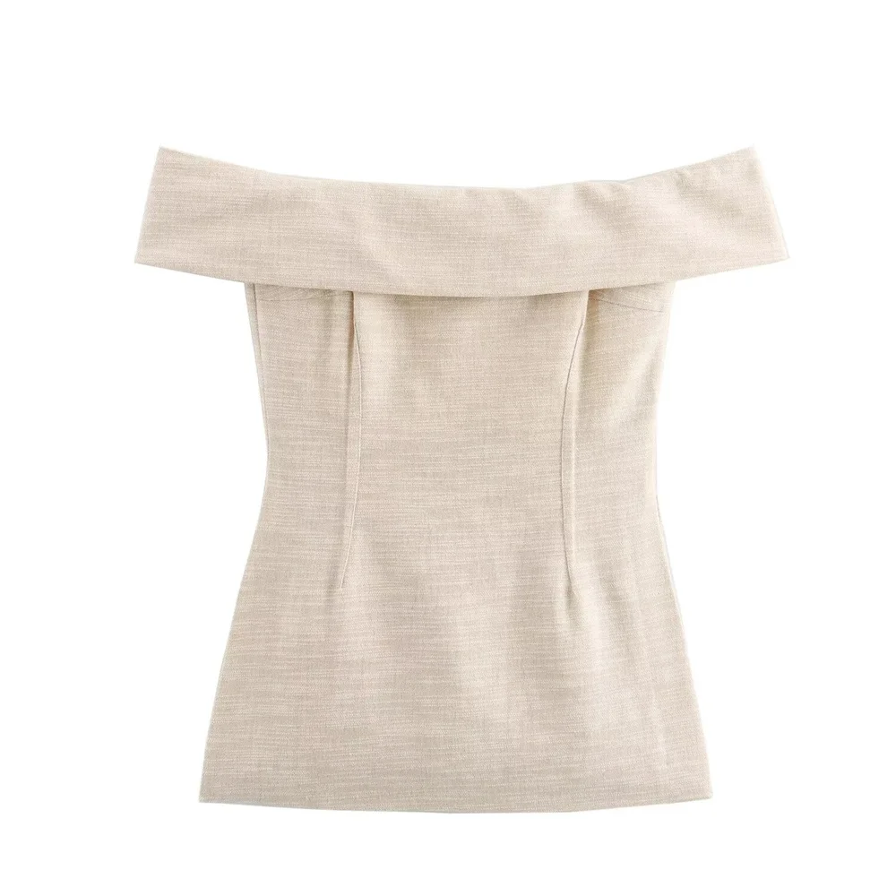 Женский Комплект Брюк Taop &amp Za Повседневный Элегантный Топ Без Рукавов С Боковыми