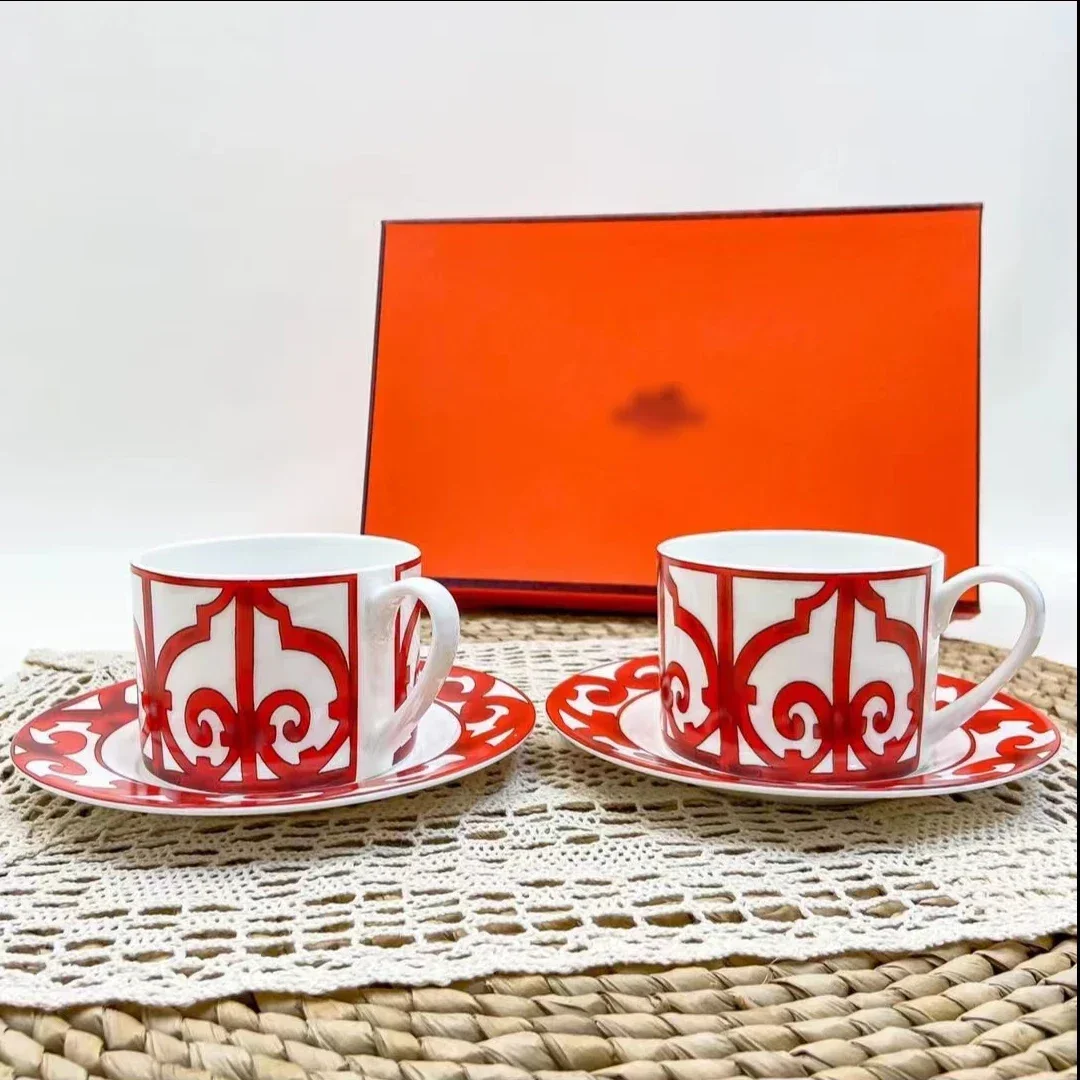 Европейская роскошная кофейная чашка из костяного фарфора английская