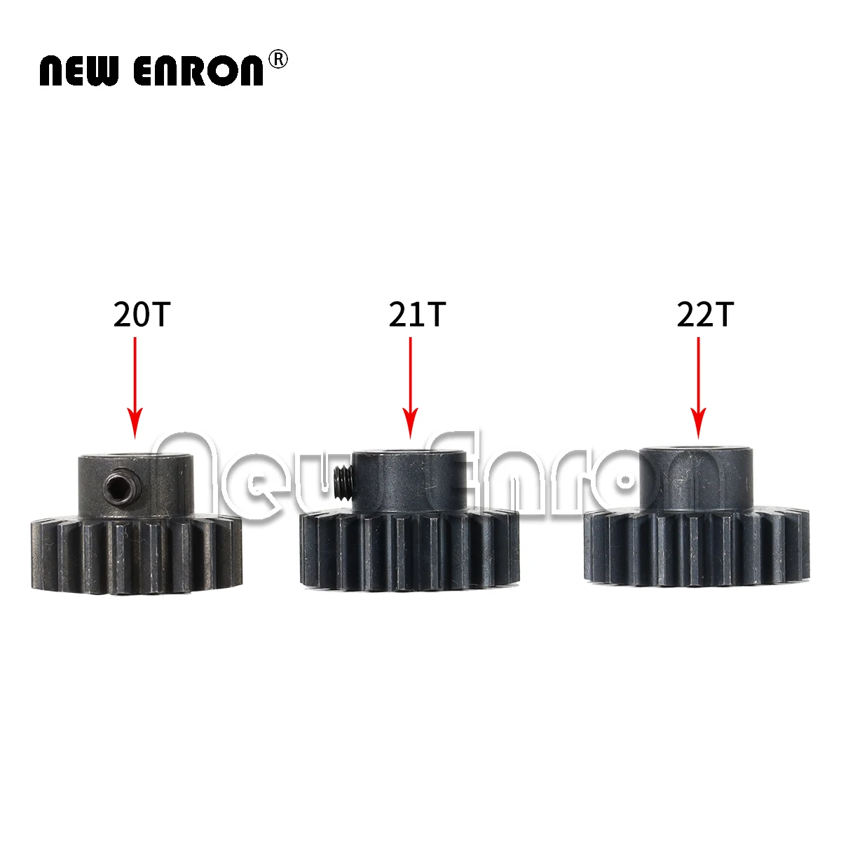 

NEW ENRON M1 modulus 5mm inner diameter 20T / 21T / 22T Black steel metal Pinion Motor Gear For 1/10 Rc Model Car Motor