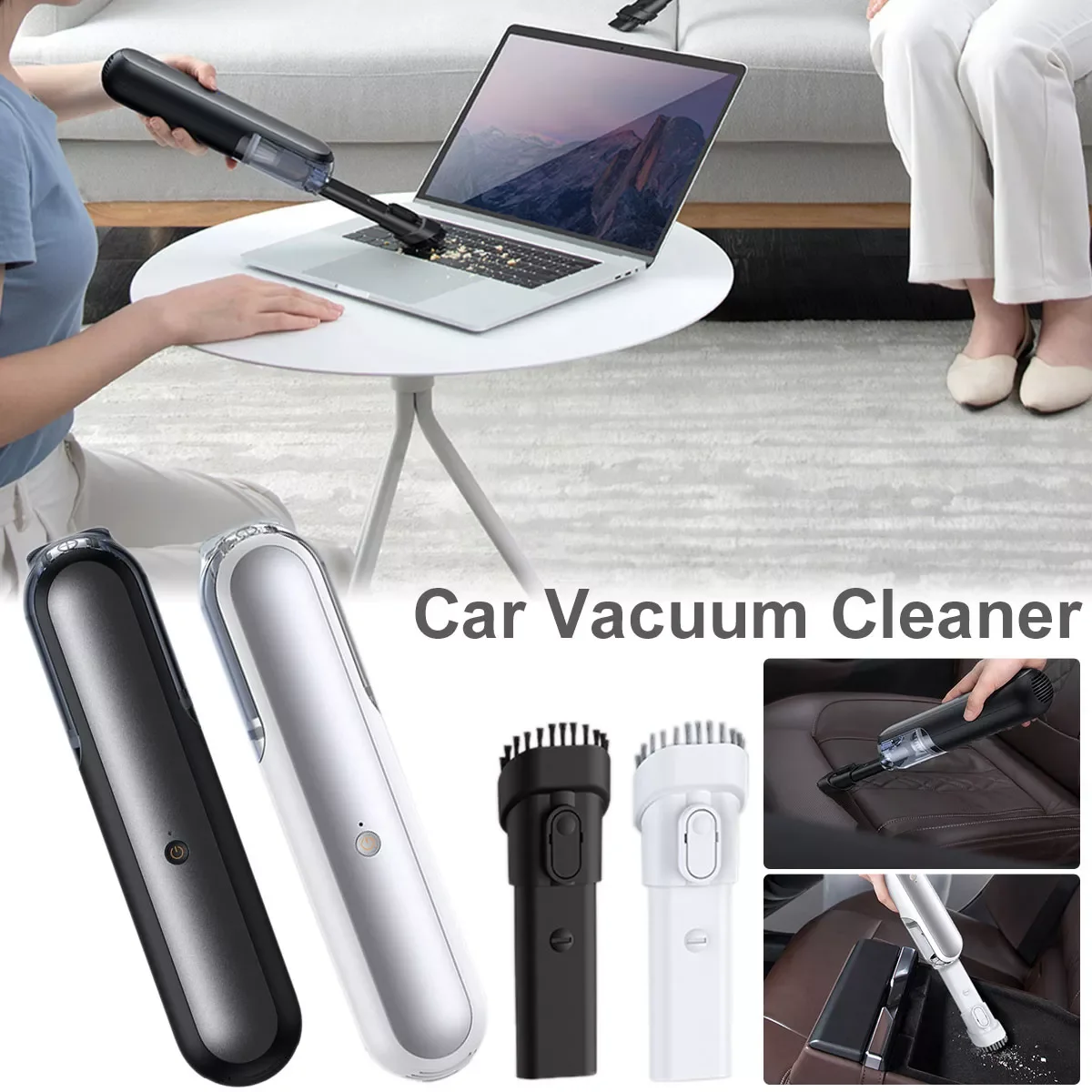 

NEW2023 USB Rechargeable Wireless Vacuum Cleaner for Automotive Home Cleaning Mini Portable Handheld Auto Vacuum Cleaner Car Cl