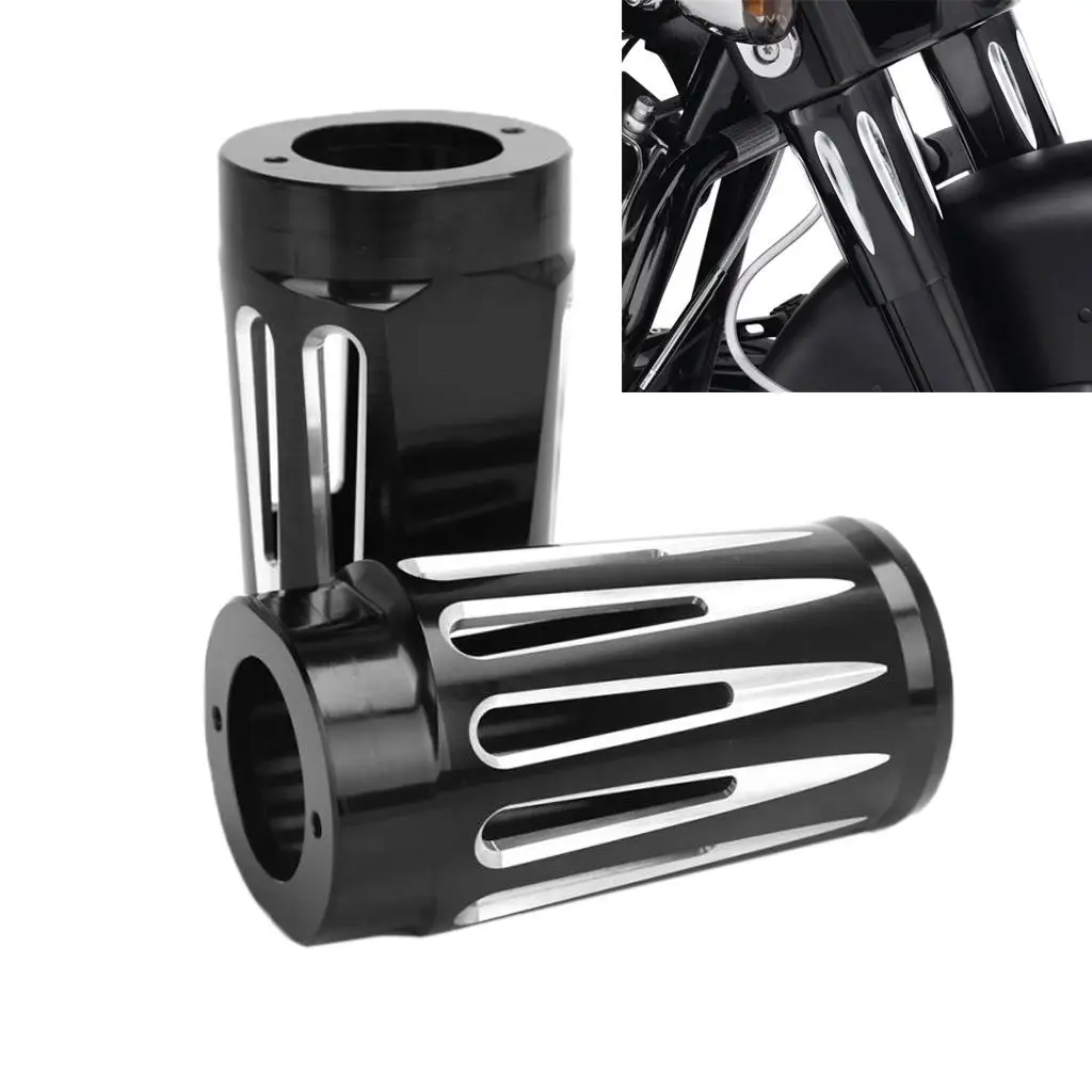 

CNC Cut Black Billet Aluminum Fork Boot Slider For 14-2016