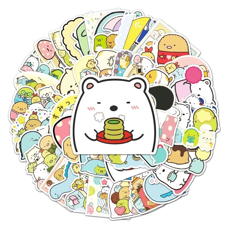 

50 Pieces/Bag Animated Game Cartoon Cute Doodle Animal Stickers for Water Cup Skateboard Laptop Luggage Refrigerator Phone Cart