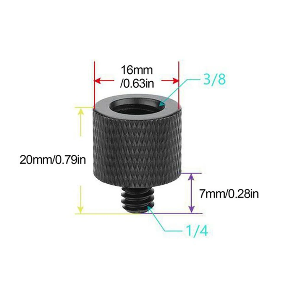 

Screw Mount Adapter Black Conversion For Tripod Male To Female Screw Thread Transfer Tripod Plate 1/4 To 3/8 Inch