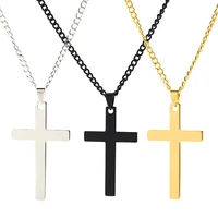 cross pendant necklace for women men man chain stainless steel necklace long chain cool boys girls punk hip hop jewelry gift