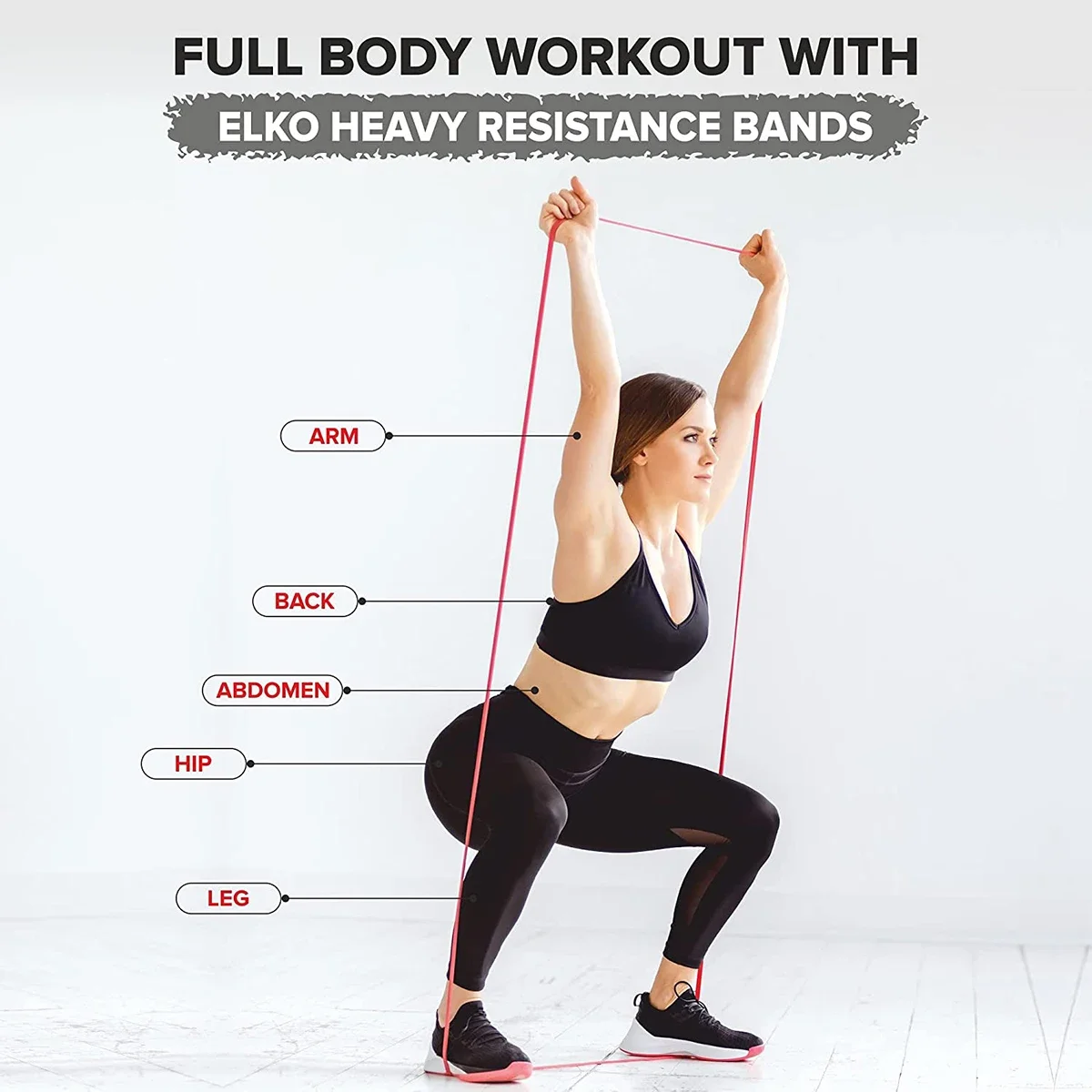 Резиновая лента для фитнеса силовая тренировка эластичная расширитель