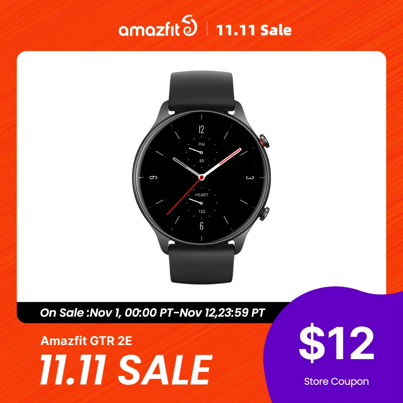  Original Amazfit GTR 2e Smartwatch 1.39'' AMOLED Sleep Quality Monitoring 5 ATM Smart Watch for Andriod for IOS Alexa Built-in 
