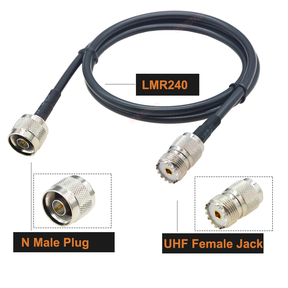 SO239 UHF Female Jack to N Male / LMR240 RF Коаксиальный кабель с низкими потерями LMR-240 50-4 50 Ом