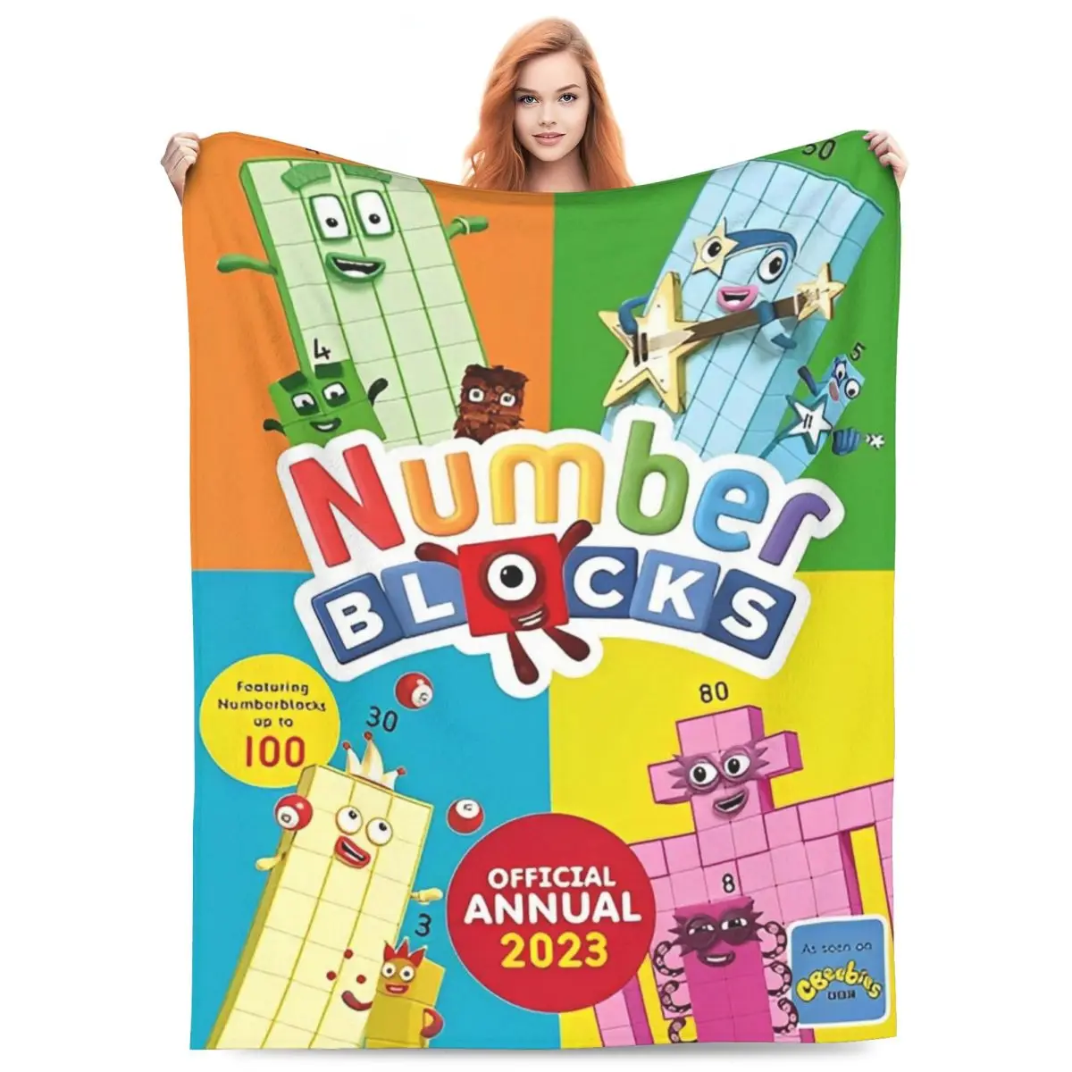 N-Numberblocks-s мультяшное мягкое теплое одеяло декоративное плюшевое новинка диван