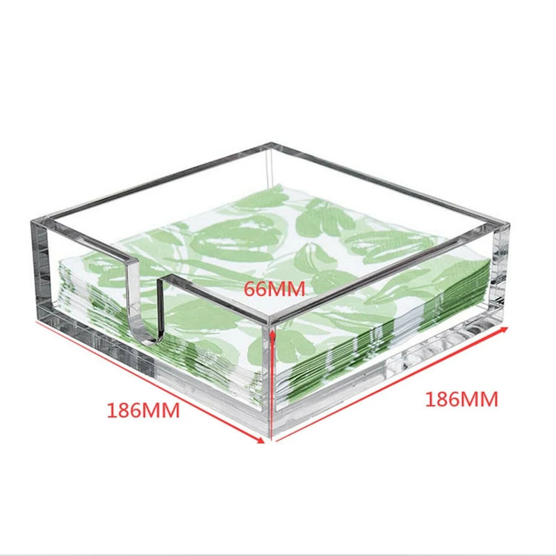 Прозрачный акриловый держатель для салфеток домашний отель коробка полотенец