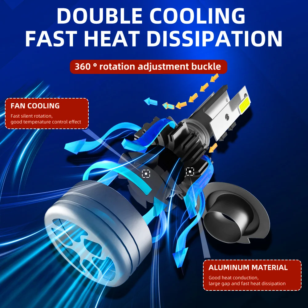 Лампы для автомобильных фар CSP 9005 9012 K 12 в 24 В 9004 лм 2 шт.