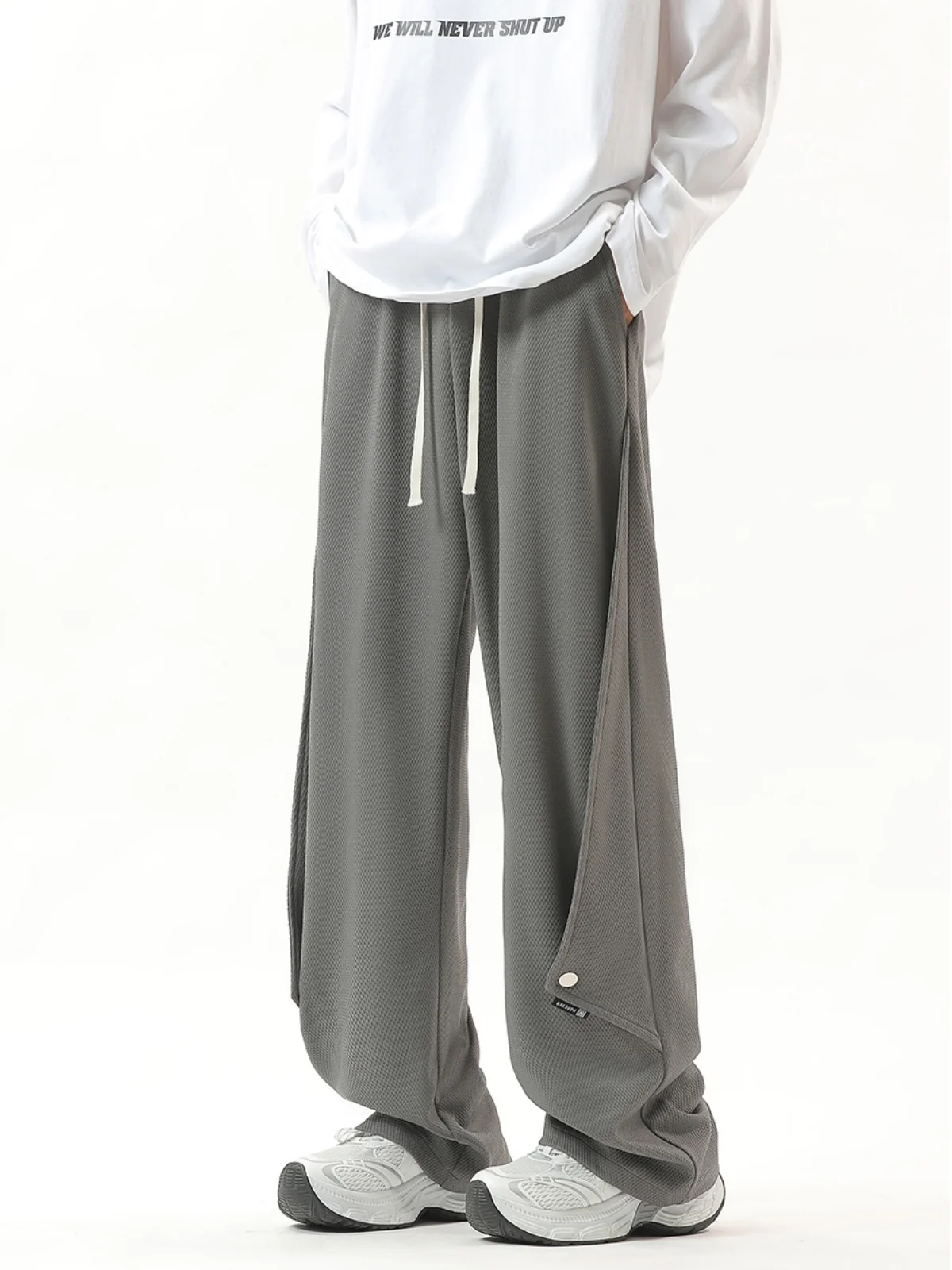 Yorkzoom осенние новые повседневные брюки нестандартного дизайна на пуговицах