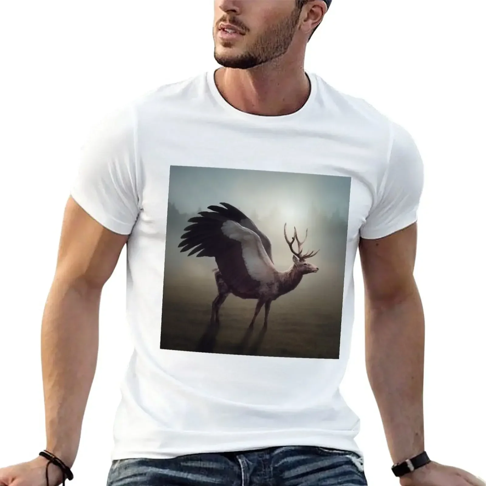 Футболка Icarus-Peryton/Winged Deer великолепная Эстетическая одежда облегающие футболки