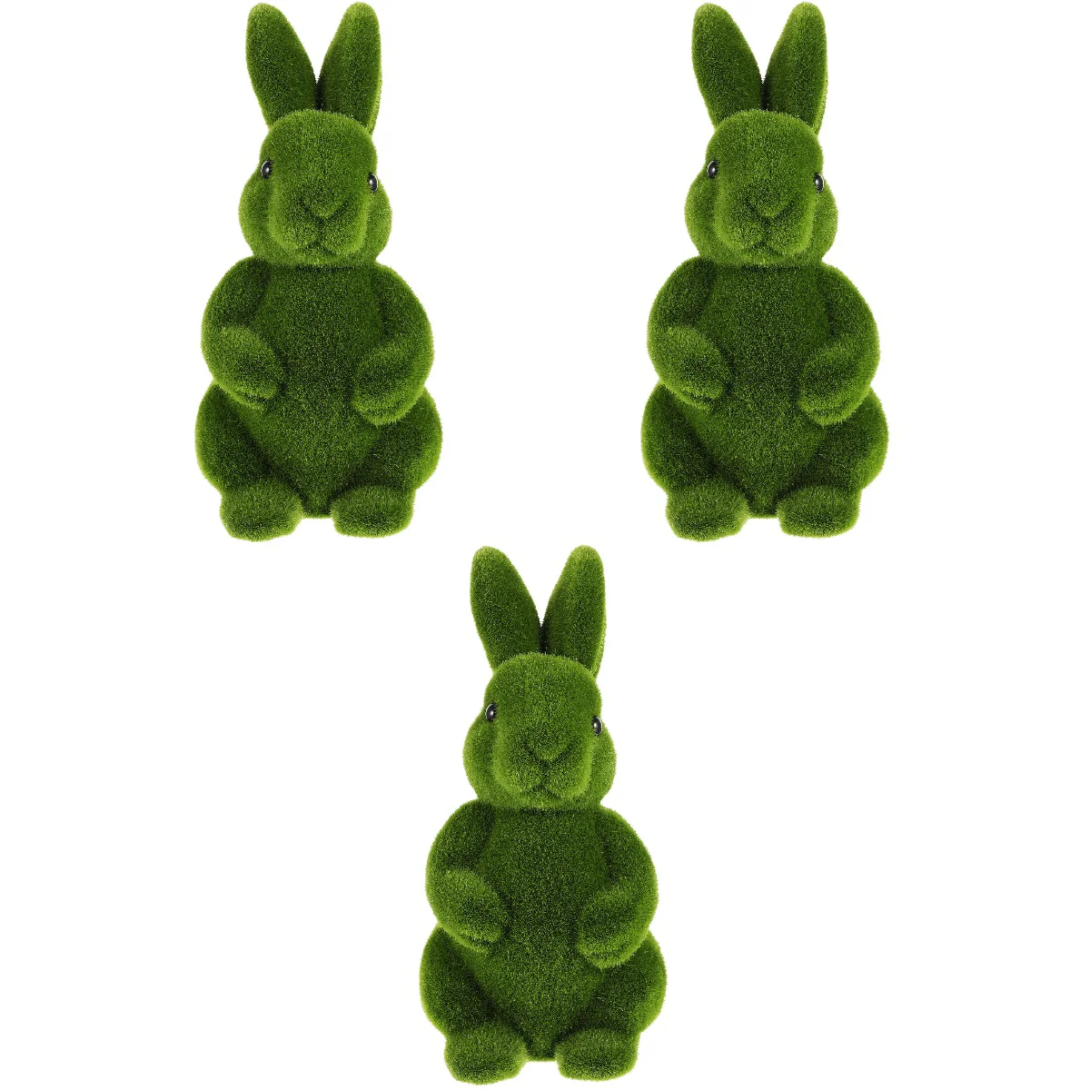 

3pcs Simulation Flocking Rabbit Outdoor Indoor Decorative Landscape Ornament