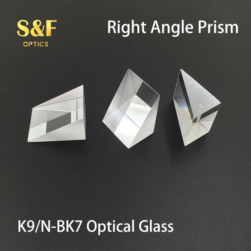 Набор из 2 шт. оптическое стекло 25x25x25 мм K9 Призма под прямым углом для