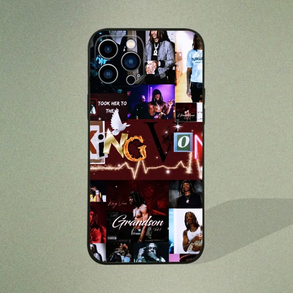Чехол для телефона Rapper K-King V-Von IPhone 15 14 13 12 11 Pro Max Mini 8 7 Plus SE2 X XR XS MAX Silcone Soft Cover