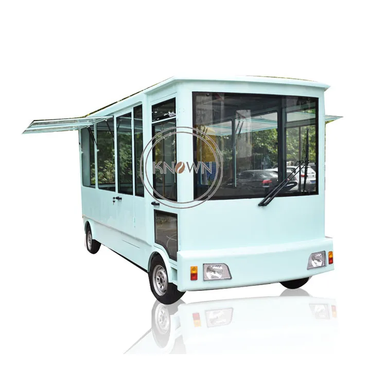 

OEM Electric 4 Wheels Mobile Ice Cream Restaurant Cart Street Fast Food Vending Truck Van