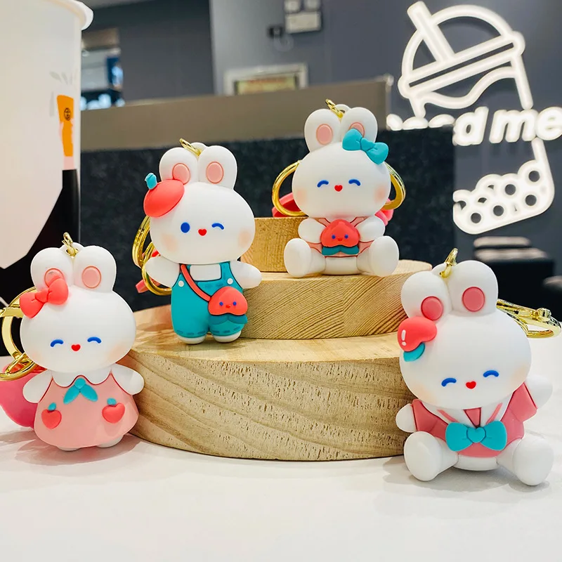 

Kawaii Anime Cartoon Keychain Cute Rabbit Doll Pendant Backpack Ornaments Jewelry Car Key Ring Holiday Gifts for Friends