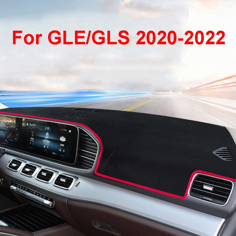 For Mercedes Benz GLE GLS W167 X167 350 450 2020-2022 Car Dashboard Light-proof Mat Flannel Non-slip Dash Sun Shade Carpet Pad