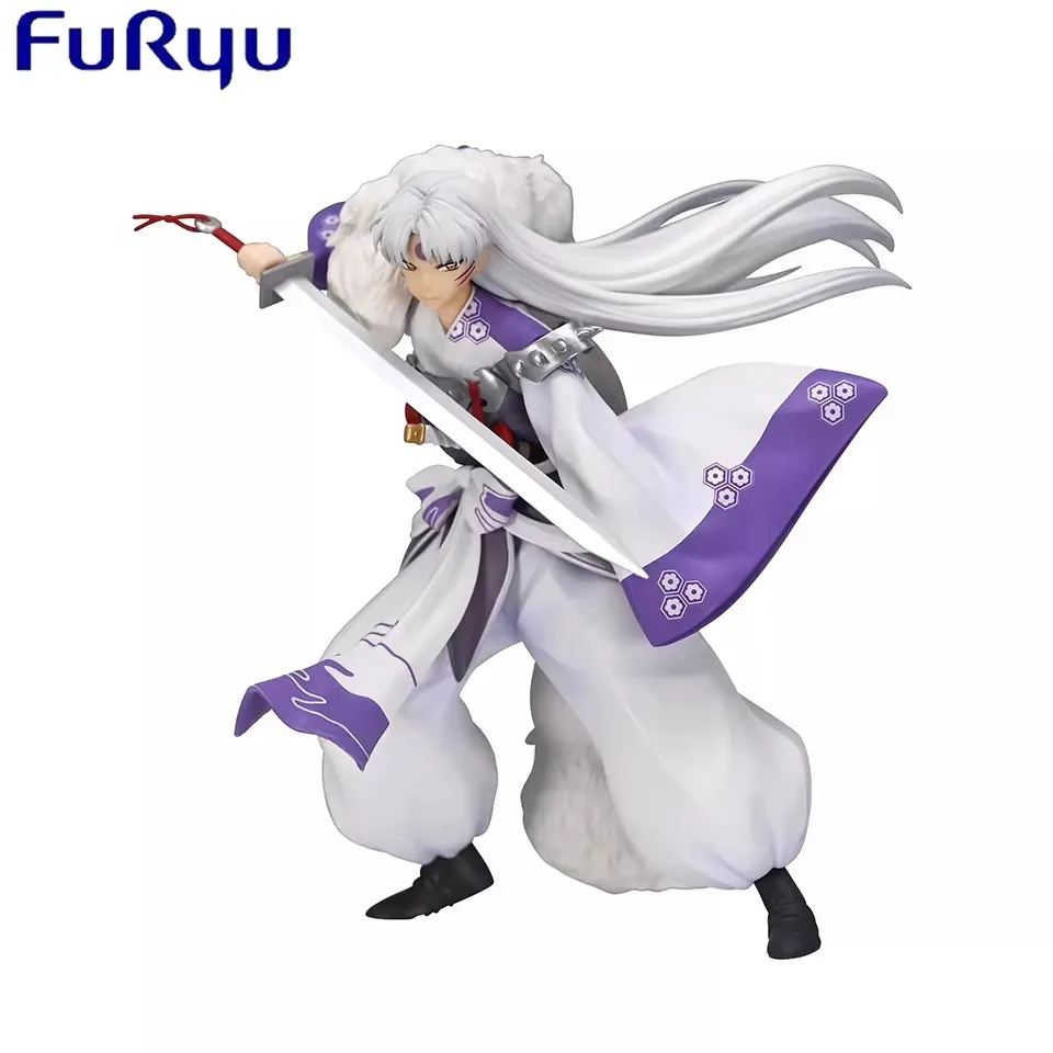 Оригинальная фигурка FuRyu InuYasha 18 см Sesshoumaru модель игрушки подарочная коллекция