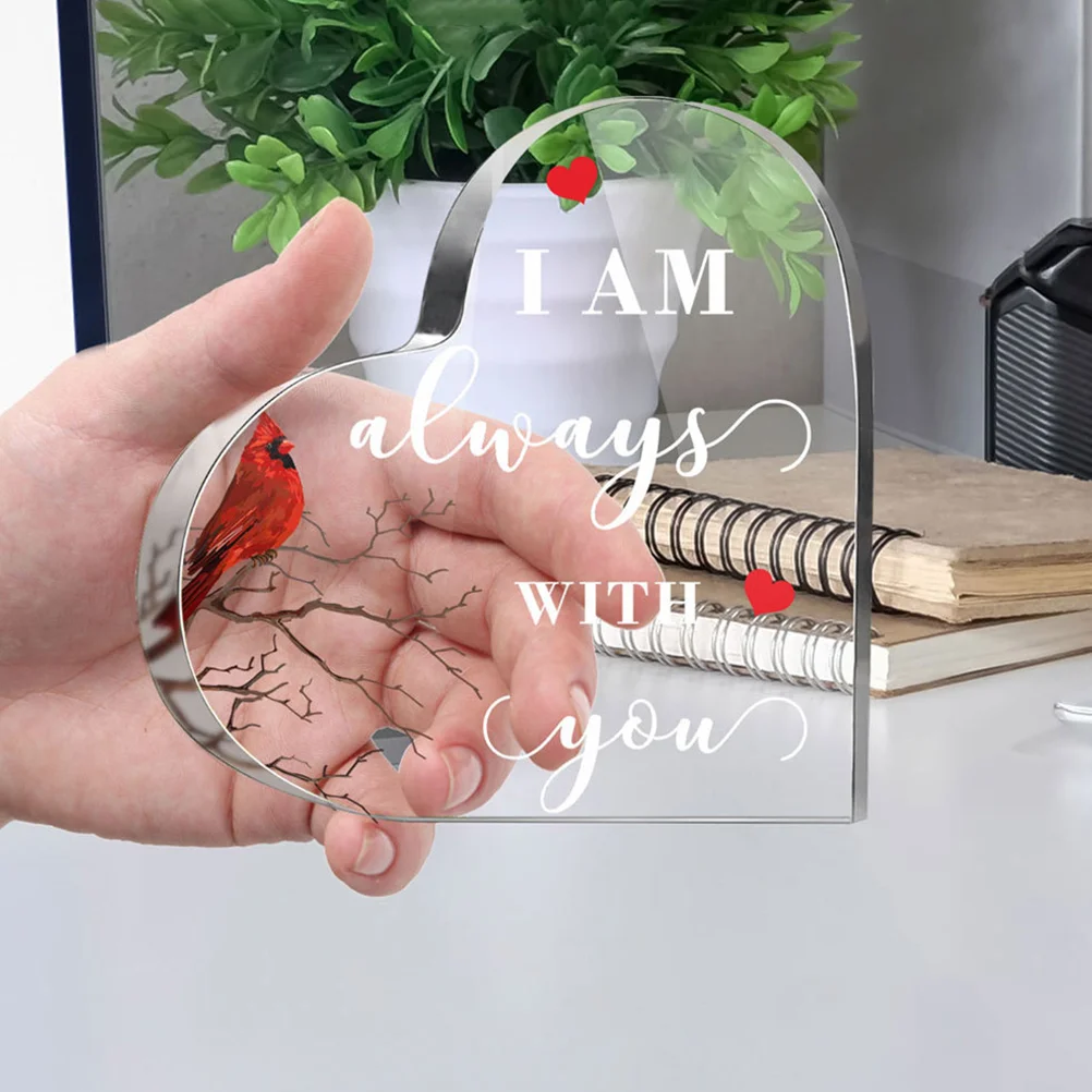 

Love Ornaments Office Table Motivational Sign Acrylic Heart Decor Decorate Decorative Keepsake Encouragement Women