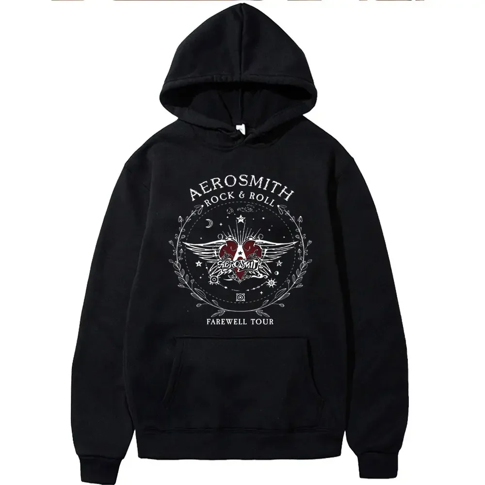 Фото Aerosmith Farewell Tour Осенние толстовки Farewell Tour Hard Rock Спортивный костюм Повседневная свободная рубашка в стиле ретро Фэнтезийная одежда Y2K Топ унисекс №3