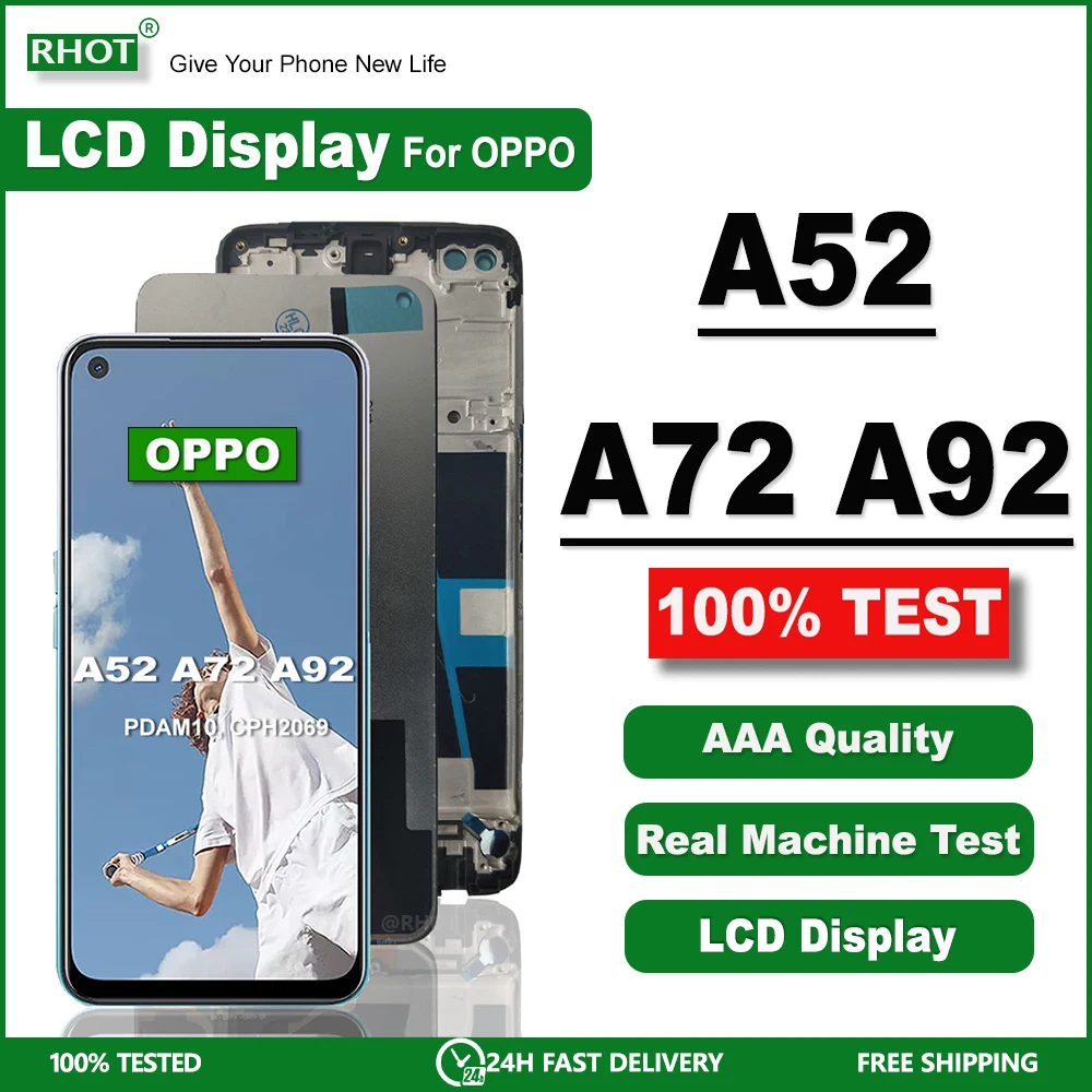 6 5 "для OPPO A72 A92 ЖК-экран с цифровым преобразователем сенсорного экрана в сборе
