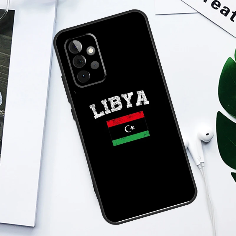 Флаг Ливии для Samsung Galaxy A06 A05 A16 A54 A34 A14 A55 A35 A15 A53 A33 A13 A22 A32 A52 Чехол телефона