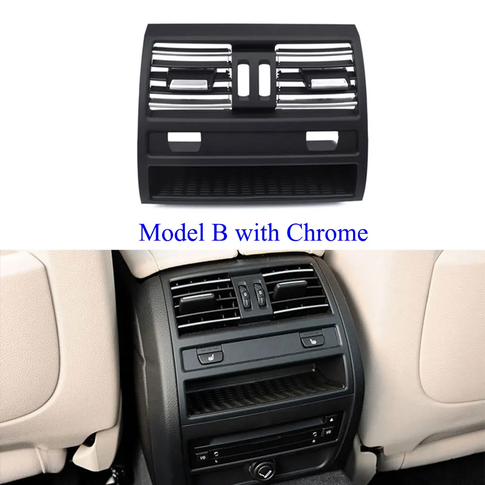 

F10 F11 F18 хромированный левый правый чехол для кондиционера средняя задняя решетка вентиляционного отверстия для BMW 5 серии 520i 523i 525i