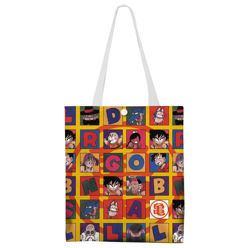 Холщовая Сумка серии Dragon Ball Goku двухсторонняя Экологически чистая многоразовая