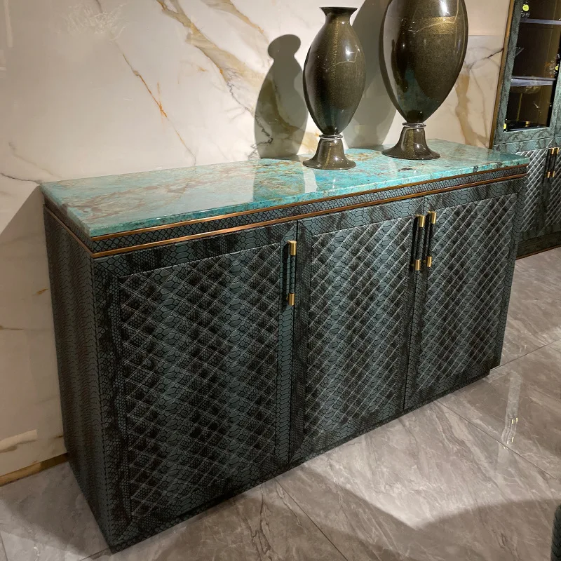 

Итальянский мраморный буфет, современное минималистичное украшение для гостиной, входной шкаф