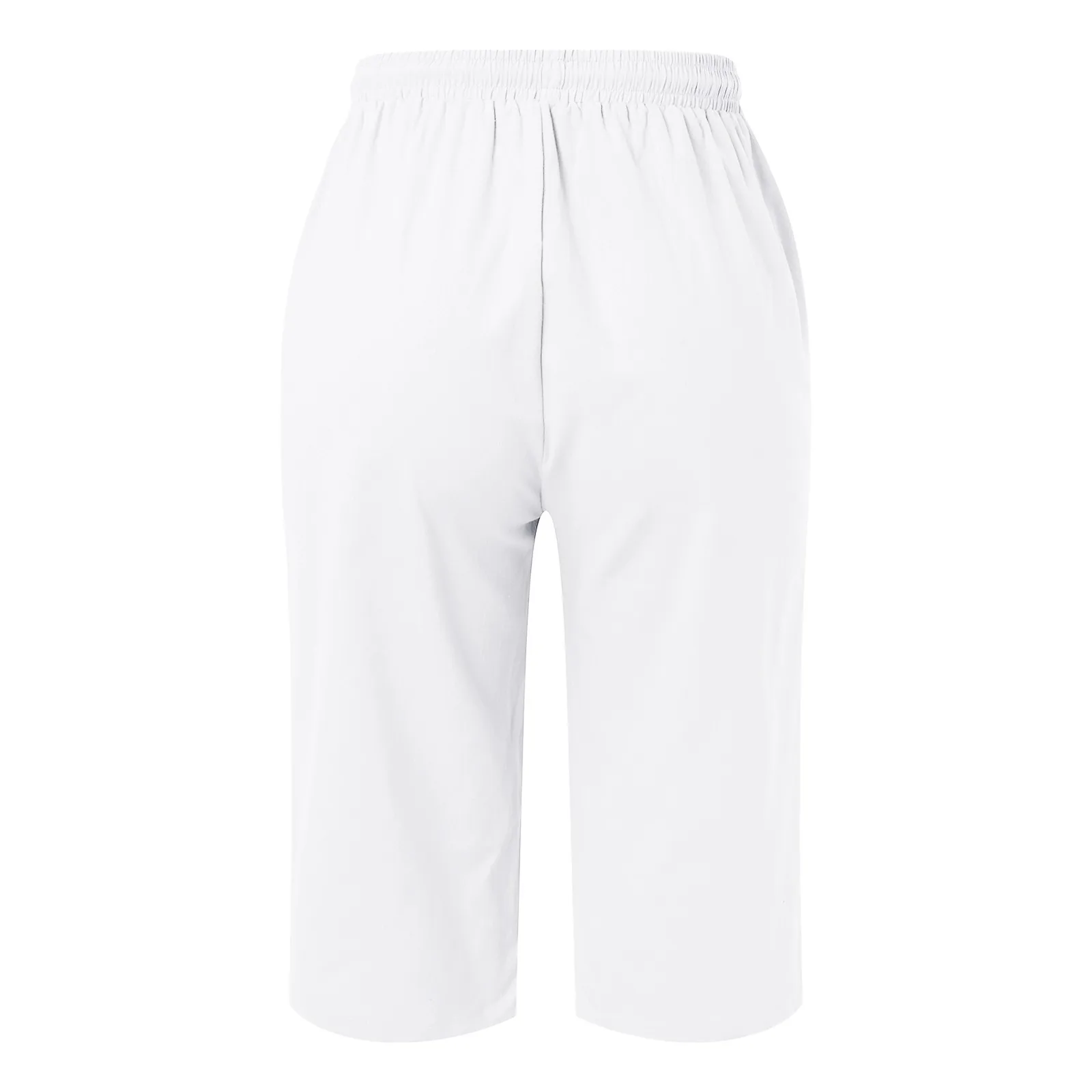 Шорты-Капри женские с завышенной талией из хлопка и льна